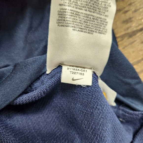 Nike California Cal Golden Bears Player Issue Dri-Fit Polo Shirt Size Large Navy - Picture 10 of 10